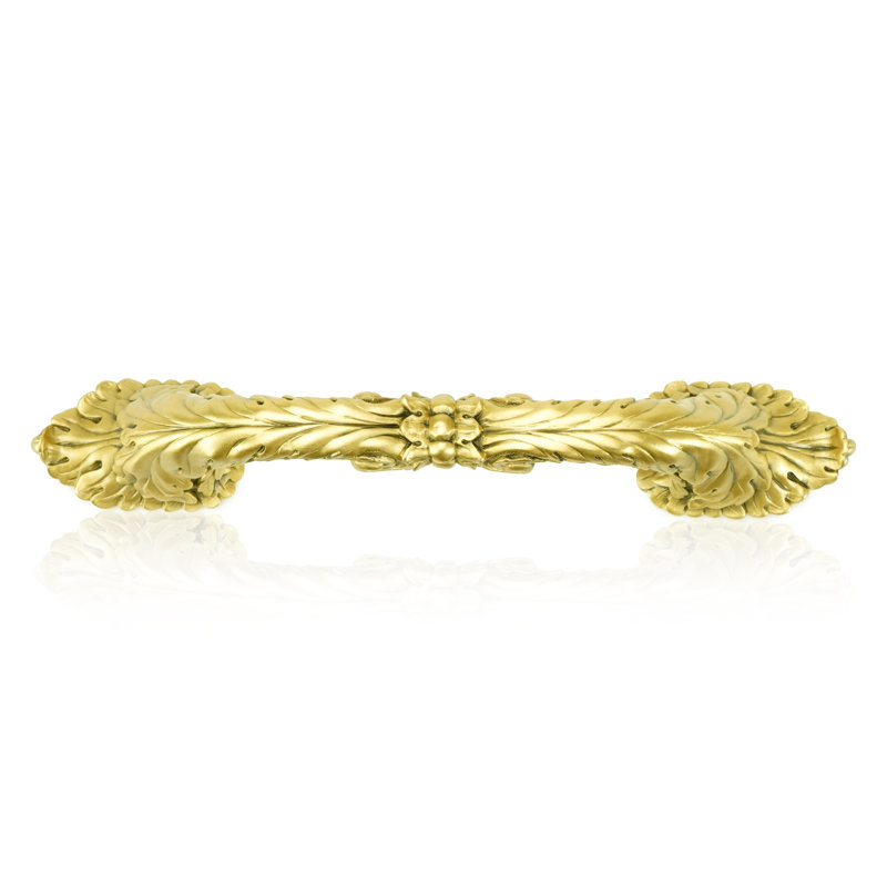 3-1/2” C TO C LOUIS XV PULL FLORENTINE FINISH, Gold