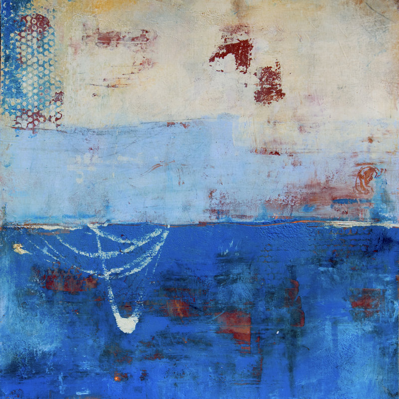 Wind Surfing by Erin Ashley - Wrapped Canvas Square Painting, 51cm H x 51cm W