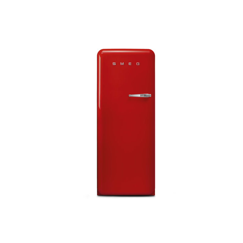 SMEG 50s Style 24'' Top Freezer 9.92 cu. ft. Refrigerator, Red, Left