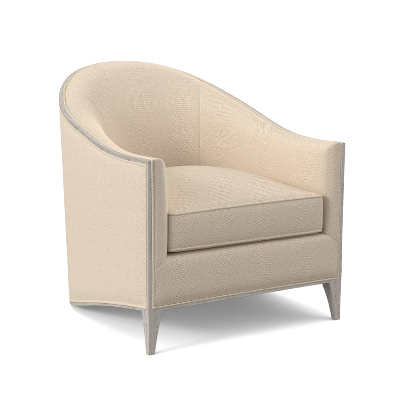 Atelier Barrel Chair, Bisque, Filigree Ivory 100% Polyester