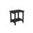 Black HDPE Folding Adirondack Chair Set with Side Table, 3-Piece Outdoor Patio Furniture