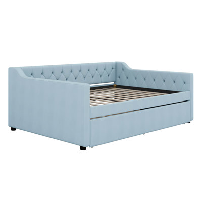 Danely Full Size Upholstered Tufted Daybed with Twin Size Trundle -  Everly Quinn, 0DCA511BF0EE4C2CB413FE5CC576F070