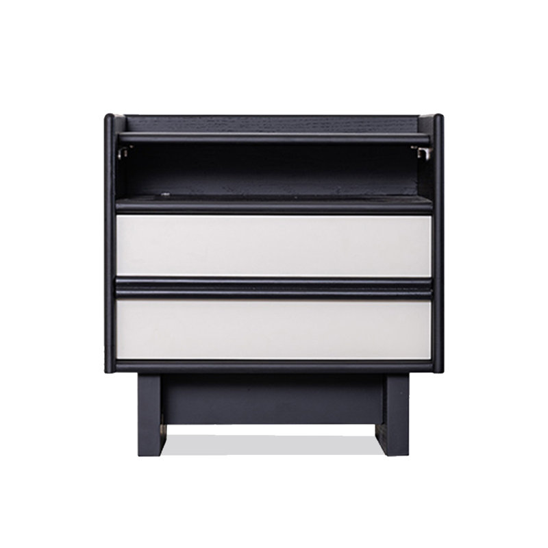 Modern Simple Solid Wood Pine Storage Bedside Table