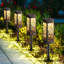 Éclairage solaire de sentier d'extérieur, panneau solaire de mise à niveau, imperméable à l'eau Ip65, avec un design unique à motif creux, lumière encastrée d'extérieur solaire décorative, décore les jardins, la cour, l'allée et la fête.