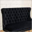 Banc en velours pour causeuse double, sièges de cuisine et de salle à manger, banc capitonné à 2 places avec boutons faits à la main, dossier à oreilles, pieds en acier plaqué, ensemble moderne Mid-Century, paquet simple-1979859532