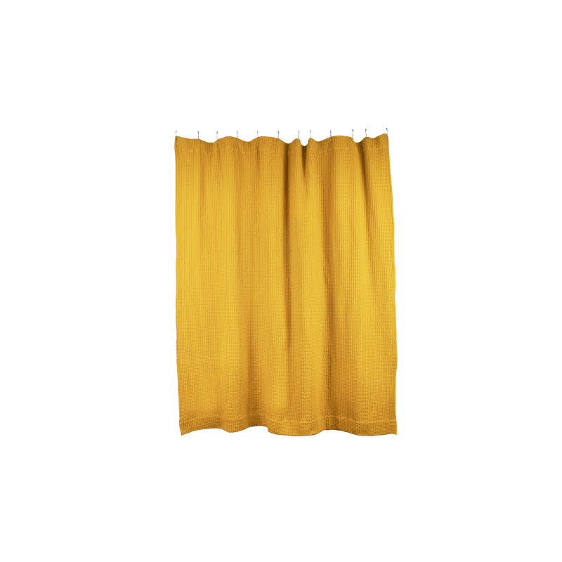 Simple Cotton Shower Curtain, Mustard