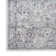 Oriental Machine Washable Polyester/Cotton Area Rug in Gray/Ivory