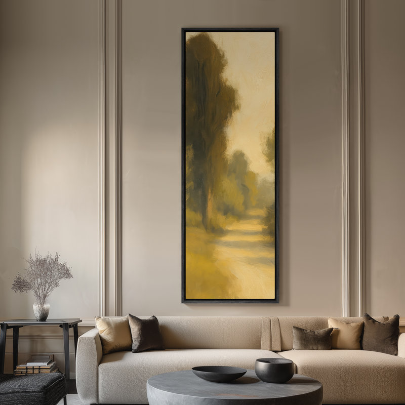 Grande toile murale encadrée, "Green Country Road", 60 po x 20 po, 60 po x 30 po, 60" H x 20" W, Noir
