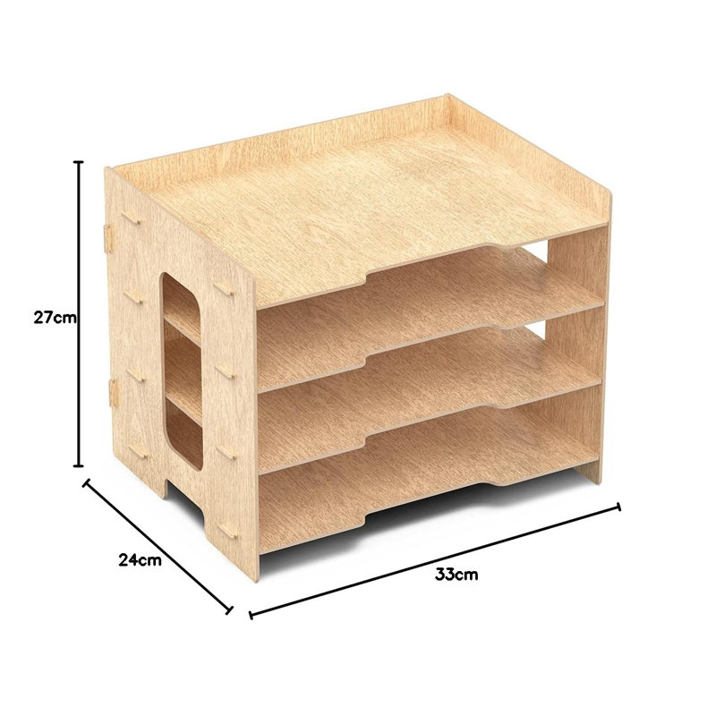 Lecenta Manufactured Wood File Organiser, Sandalwood