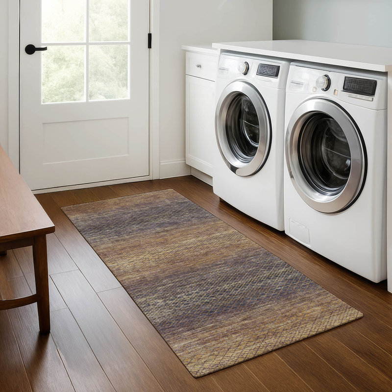 Premium Machine Washable Ariel Geometric Rug, Runner 2'3" x 7'6"