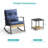 Ensemble de chaises berçantes 3 pièces avec table d'appoint et coussins-108198383