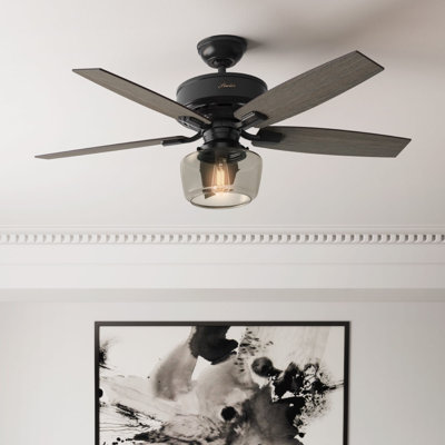 Bennett 52" 5 - Blade Traditional Indoor Ceiling Fan with Lights and Remote