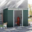 Abrian 8.5 ft. W x 4.4 ft. D Metal Tongue & Groove Flat Garden Shed