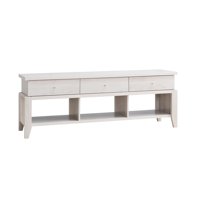 Nandhini 60'' W One-Piece Storage Credenza TV Stand with Three Open Shelves and Three Drawers