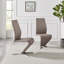 Edzard Double Pedestal High Gloss Dining Table Set with 4 Modern Faux Leather Dining Chairs-38330609
