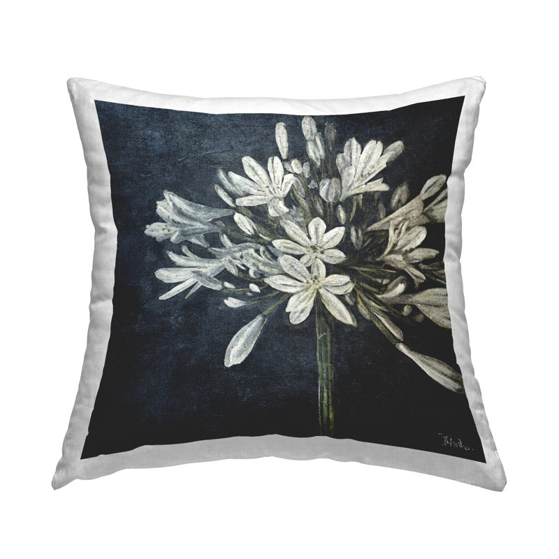 Herb Blooms Decorative Printed Throw Pillow Design by Patricia Pinto