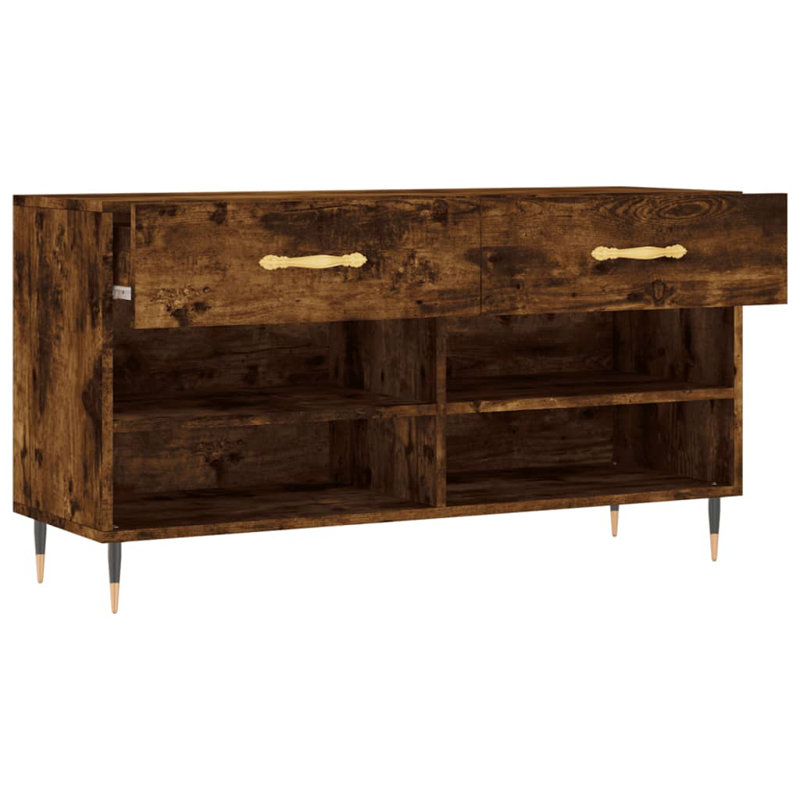 Mikesh Storage Bench, Smoked Oak