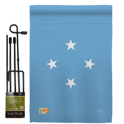 Double Sided 18.5'' H x 13'' W Polyester Flag Set