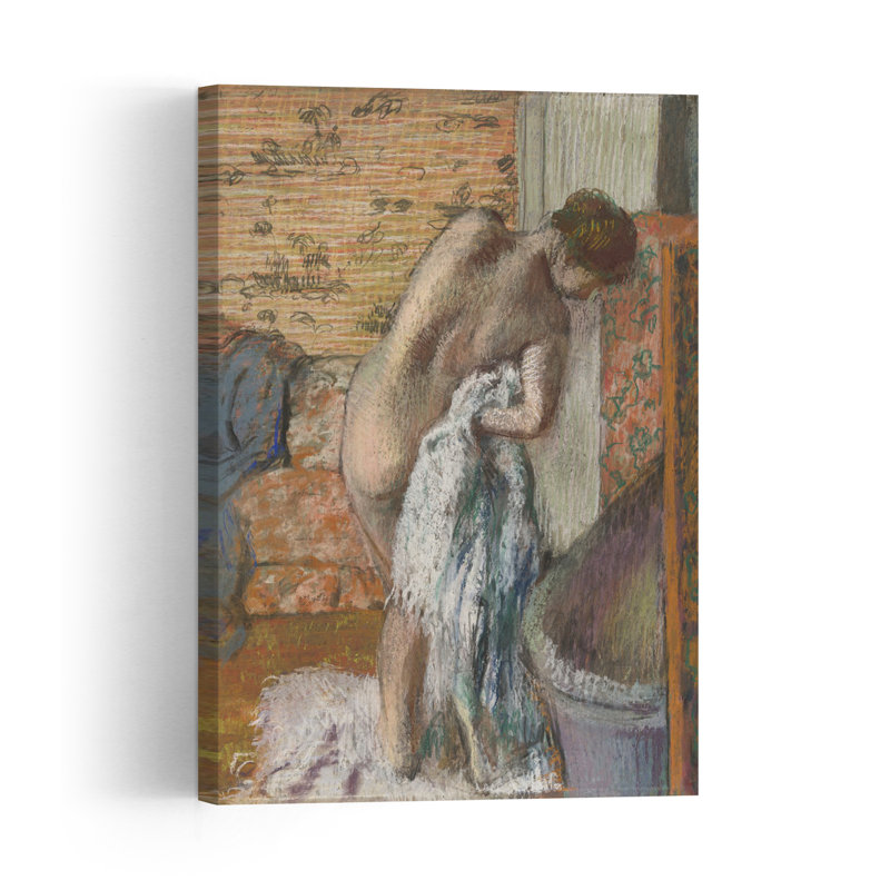 Après le Bain, vers 1886. Estampe d'art mural contemporaine abstraite impressionniste., H 60 po x l 40 po