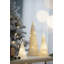 Glass Cone Tree With Light - Set of 3 - 3.5" x 3.5" x 8.3" - Cream