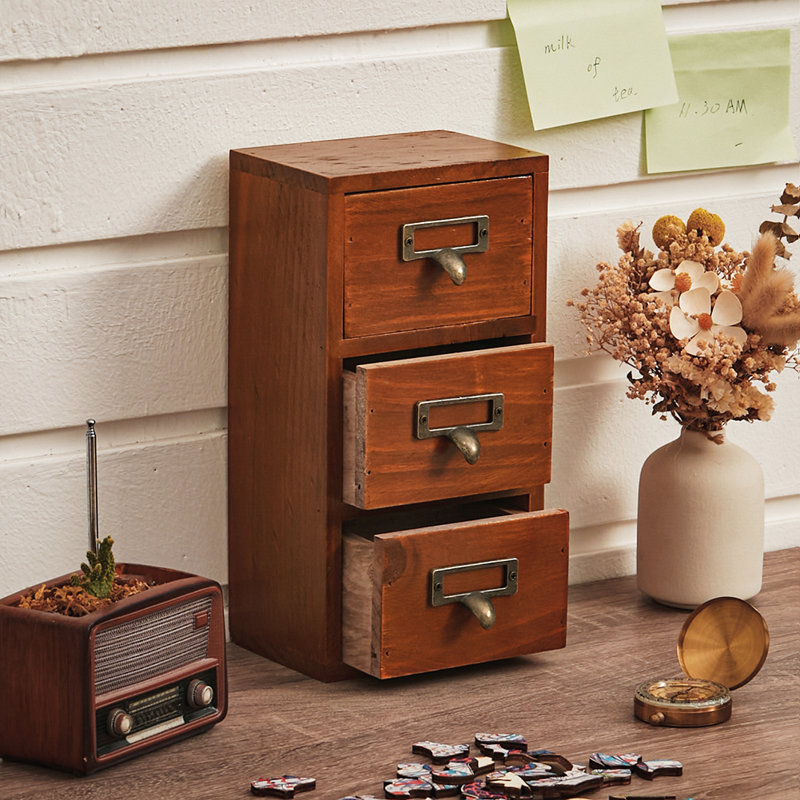 Hallettsville Wood Desk Organiser