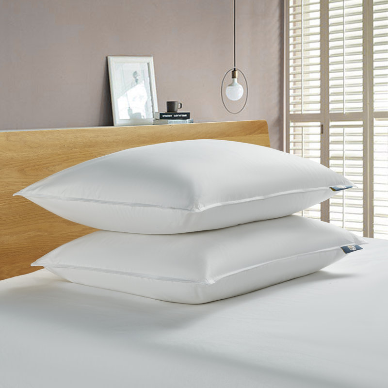 Serta 233 Thread Medium Down Blend Bed Pillow, Jumbo