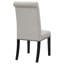 Chaises d'appoint capitonnées sable et rustique espresso