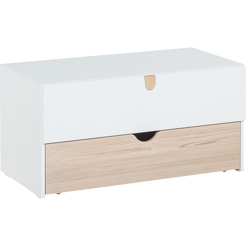 Dristan 2 Drawer Combi Chest, White/Pine