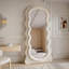 Miroir de sol surdimensionné en flanelle avec support Wavy-a Mirror