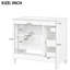 Meuble-lavabo simple 36 po avec lavabo et plateau en céramique, armoire de rangement autoportante avec deux portes et deux tiroirs, meuble-lavabo avec tablette ouverte-1774001969-1774001971
