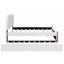 Upholstered Platform Bed With Wood Supporting Feet And Twin Size Trundle-121066377-121066378