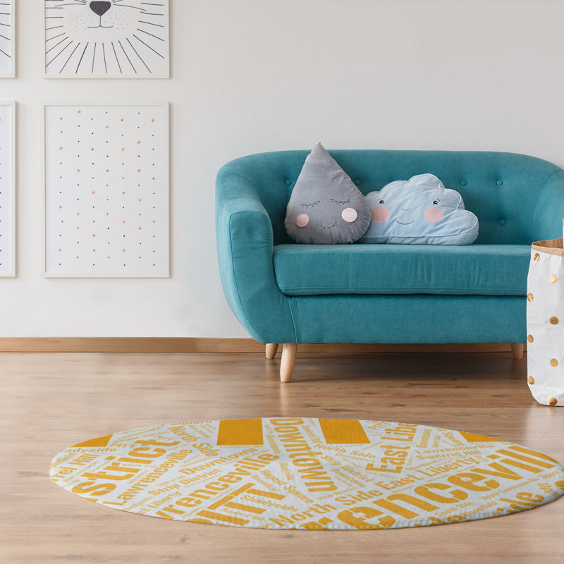 Chenille Indoor Rug, Round 5'