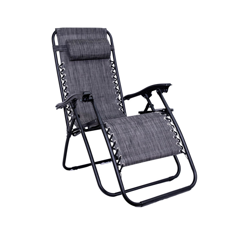 Samuel Alexander Metal Outdoor Lounge Chair, Mixed Gray