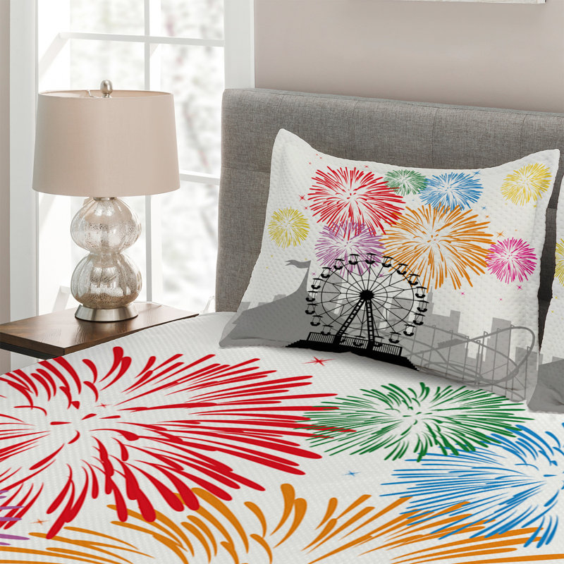 Modern & Contemporary Polyester Coverlet, King Bedspread + 2 Shams