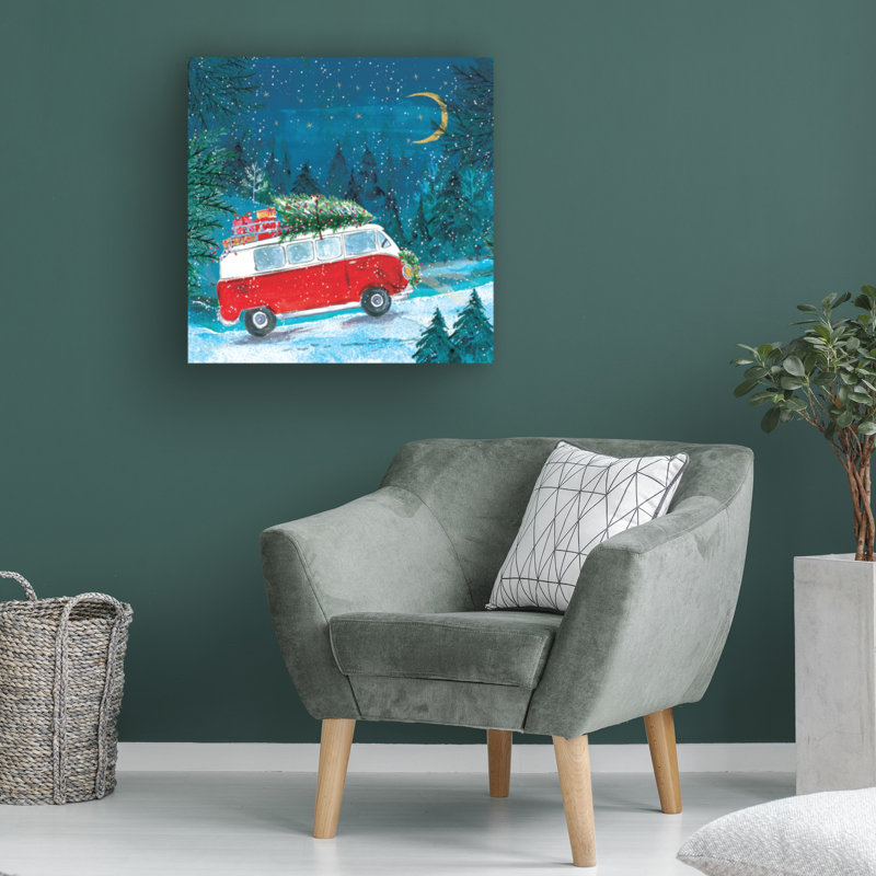 «Paper Dove Co SA Forest Camper Van», reproduction sur toile, H 24 po x l 24 po x P 2 po