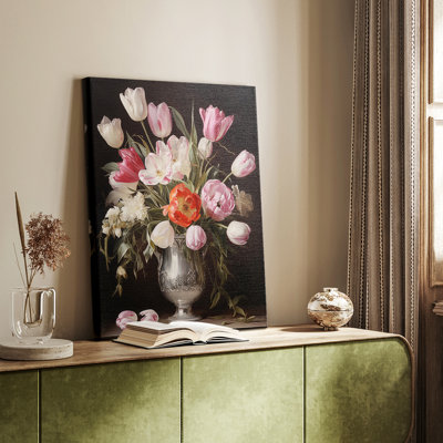 Série FLORAL DCCXCVII - Toile tendue avec châssis Premium - Prêt à être accroché