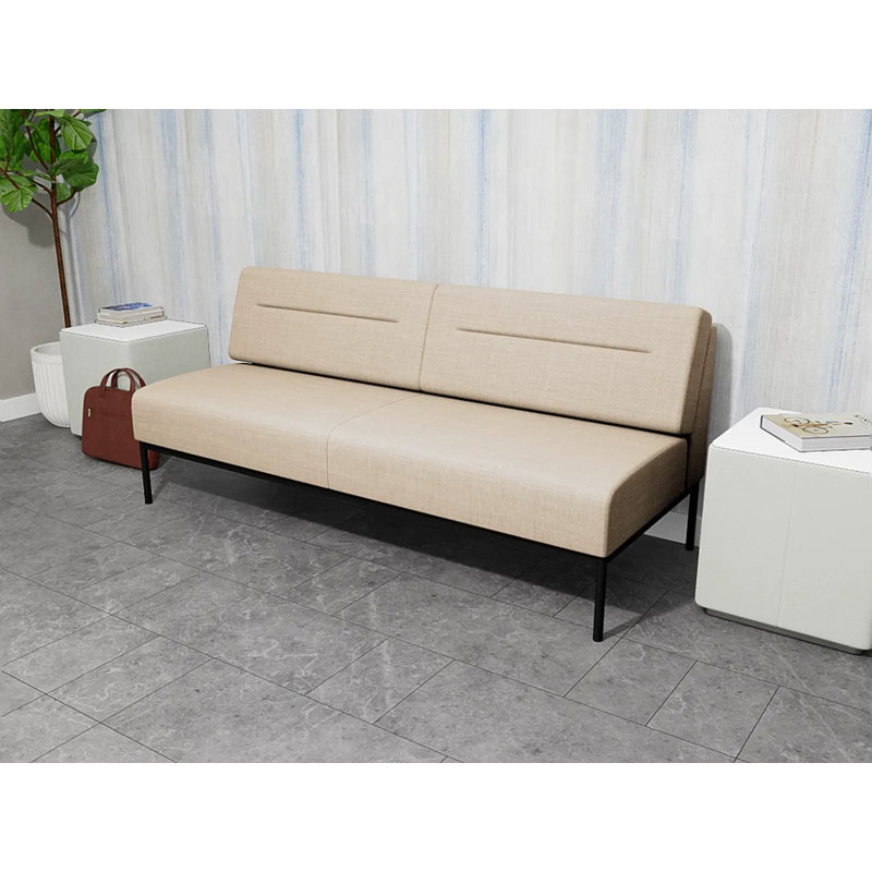 Canapé Darsey, Avec alimentation, Noir, Chambray calcaire