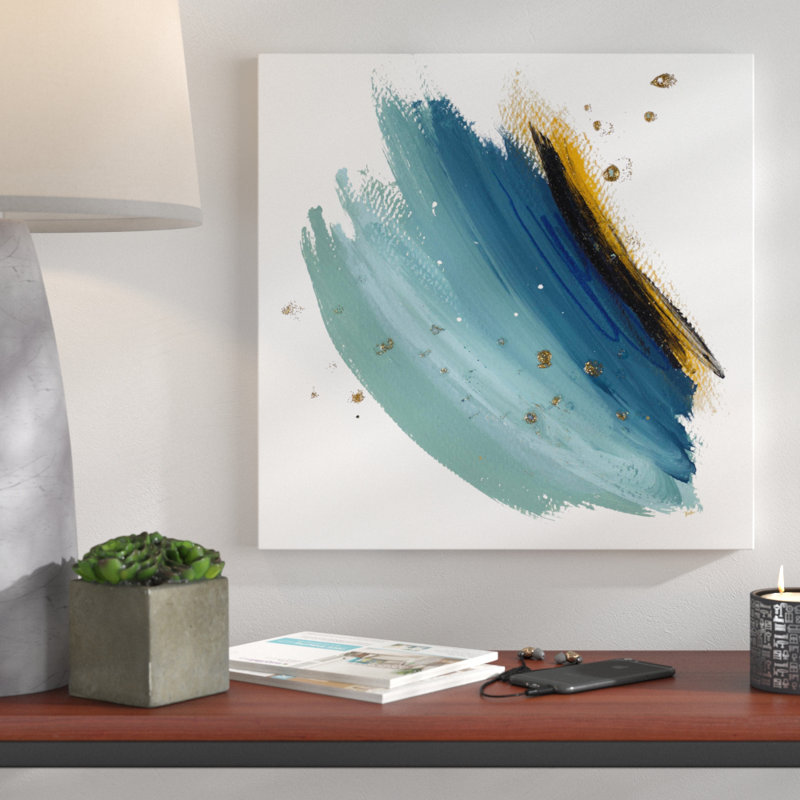 «Black Clouds Square», reproduction de peinture acrylique, H 18 po x l 18 po x P 1 po, Toile tendue