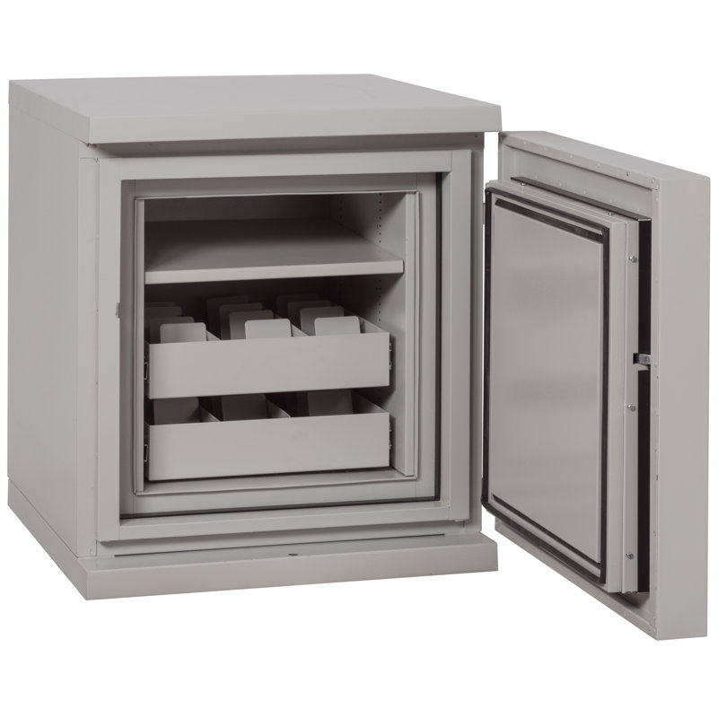 Fireproof 1-Hour Data Security Safe with Impact-Rated Key Lock, 28.6" x 25.5" x 26.6"
