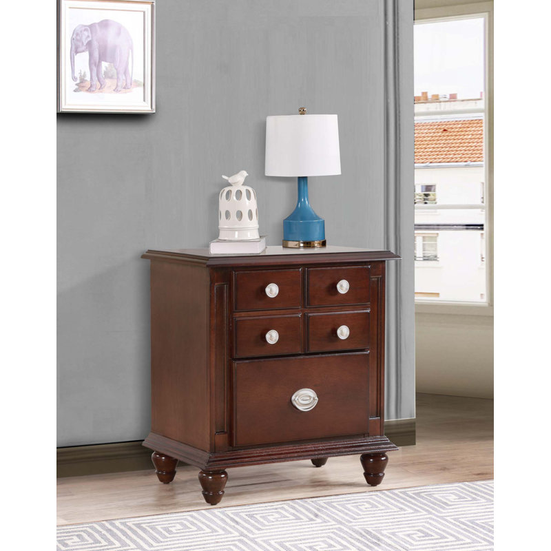 Élégante table de chevet à deux tiroirs - Une harmonieuse intégration de style classique et de fonctionnalité moderne