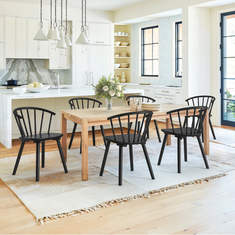 Dining Chairs Set Of 6, Dining Chair, Spindle Back Wood Dining Chair, Kitchen Chairs Wooden Dining Chair, Farmhouse Dining Chairs For Kitchen And Dining Room