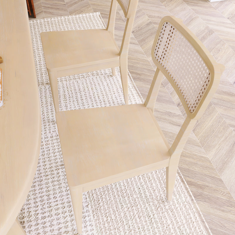 Ensemble de table de salle à manger 6 pièces avec banc, ensemble de chaises de table ovales pour 6 personnes, Naturel