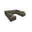 Canapé modulaire à large accoudoirs en cuir assorti-134676382