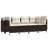  Garden Sofa Set Brown, Cream White