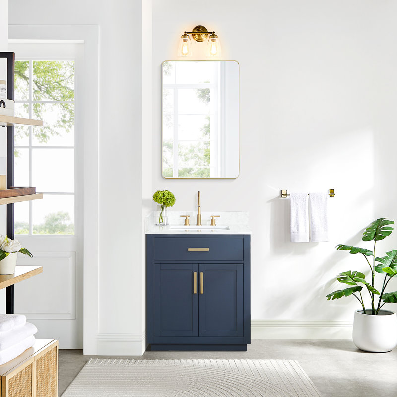 Ensemble de meuble-lavabo simple 30 po Gavino, Bleu royal