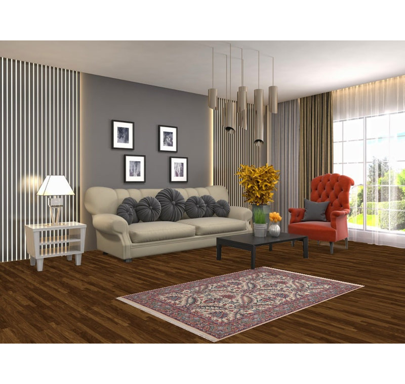 Tapis oriental floral Aubusson 3 x 5