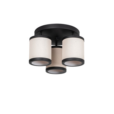 Luminaire suspendu cylindrique à 3 lumières