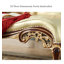 Chaise longue de style européen en bois massif sculpté et en cuir, pour chambre et salon-1445961104