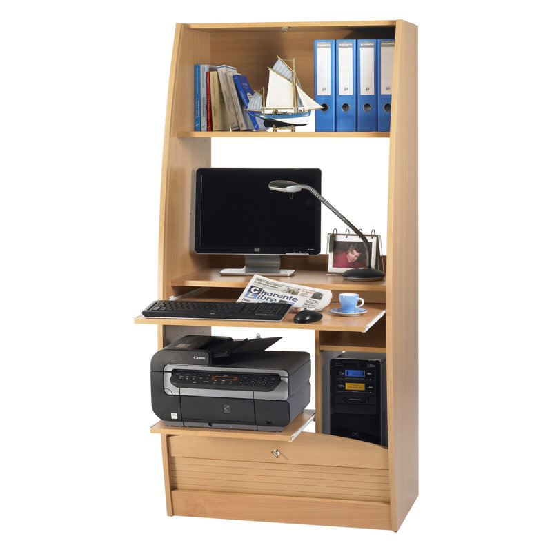 80.5cm W Rectangle Secretary Desk, Beech