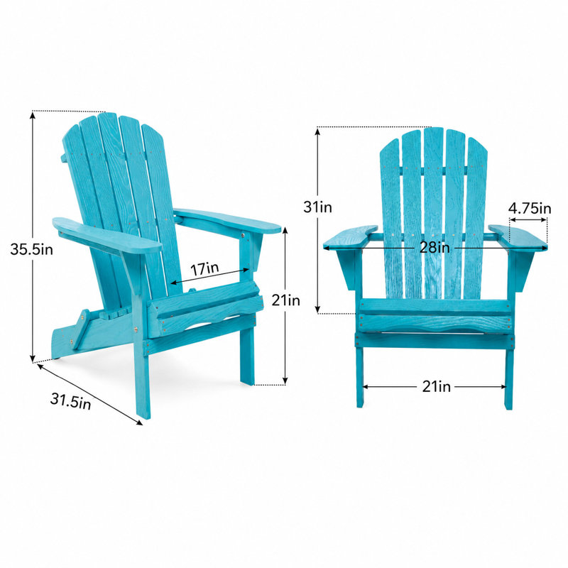 Folding Solid Wood Outdoor Lounge Chair with Embossed Grain, Weather Resistant Patio Seating for Garden, Backyard, Deck, Lawn, Pool Side, Comfortable Wide Seat with Tall Backrest, Durable Rustic Style Outdoor Relaxation Chair with Easy Assembly